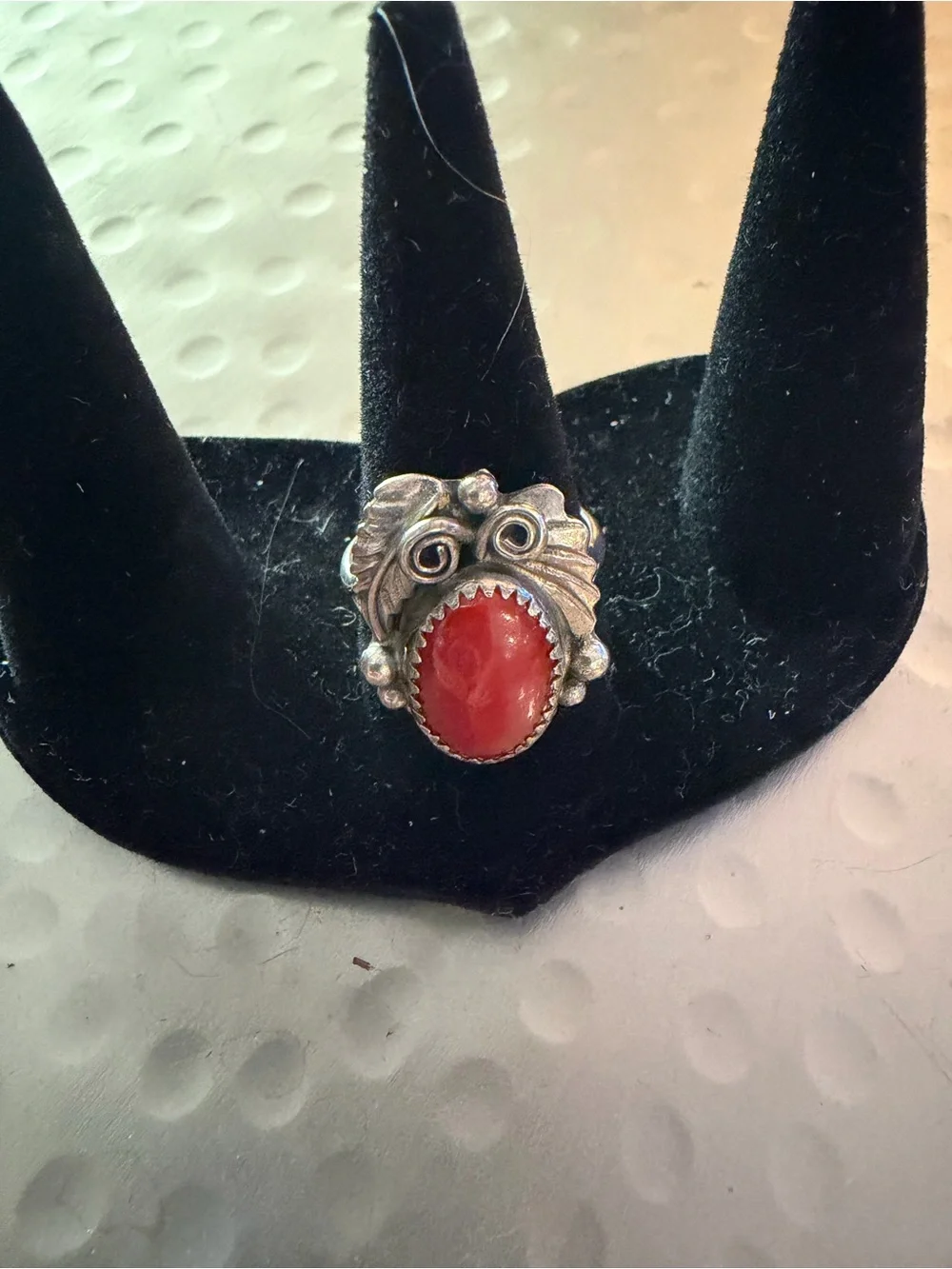 Southwest Red Oval stone Statement Ring